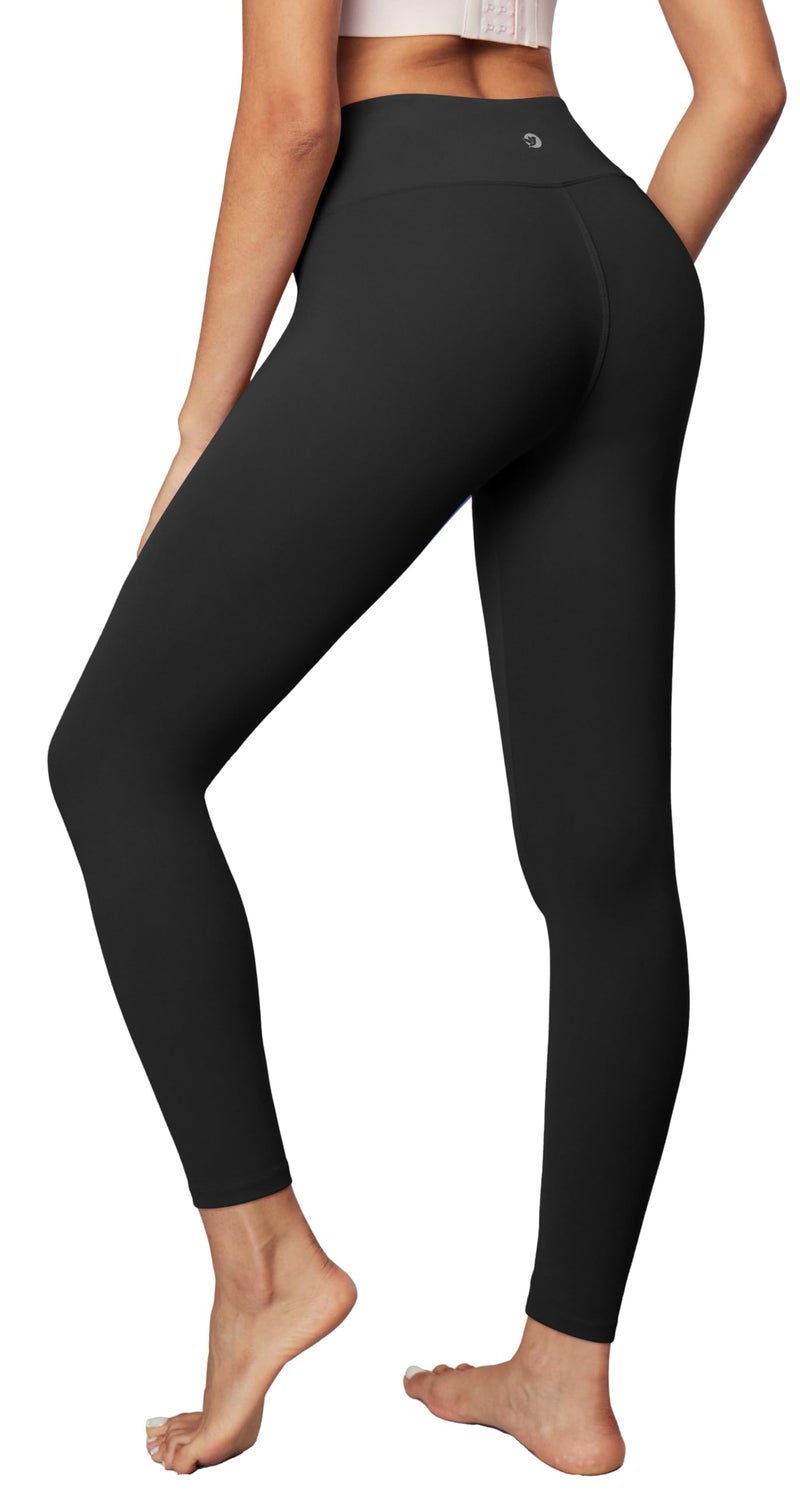 IUGA High Waisted Leggings for Women Running Workout Leggings with Inner Pocket Yoga Pants for Women Black - Image 1